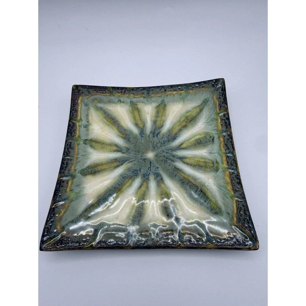 Richie Watts Good Earth Pottery Plate Signed 2003 Crystalline Glaze 7
